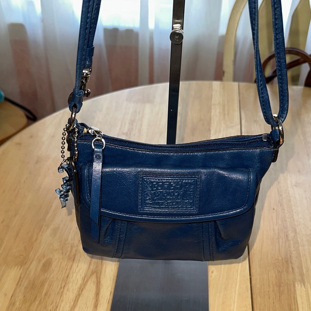 Coach Legacy Poppy Blue Leather Crossbody Bag